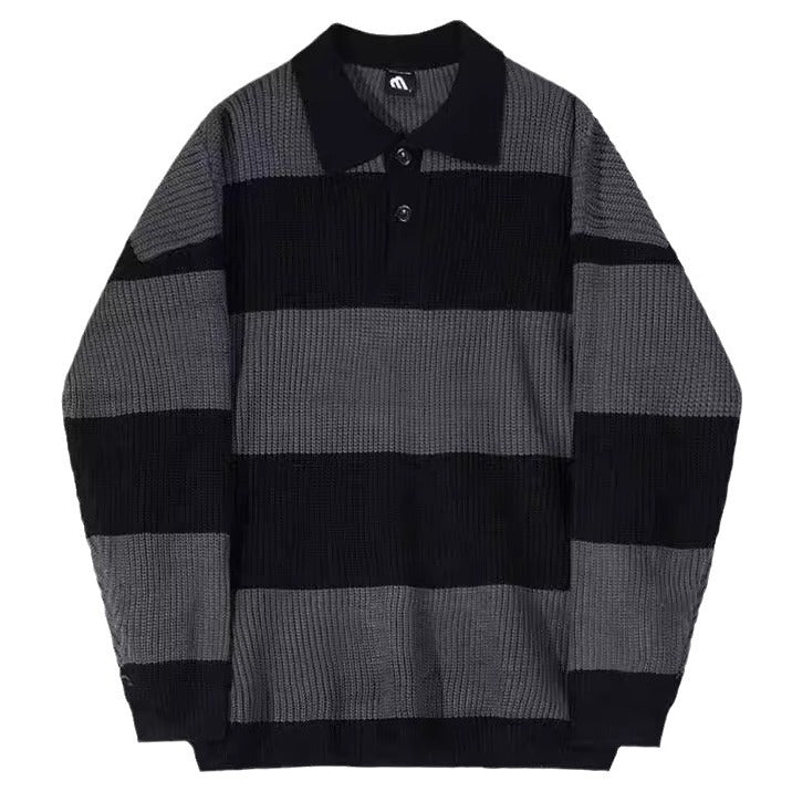 Men's Structured Chunky Knit Sweater with Stand-up Collar Mune Fashion