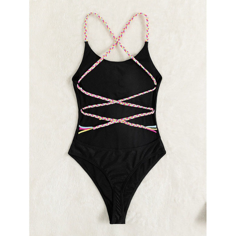 Women One-Piece Swimsuit with Trendy Lacing Details Mune Fashion