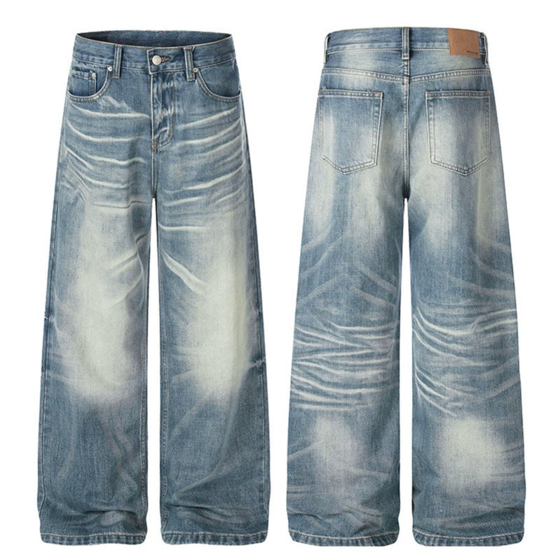 Women wide High-Waist Culotte Jeans with Used Effect Mune Fashion