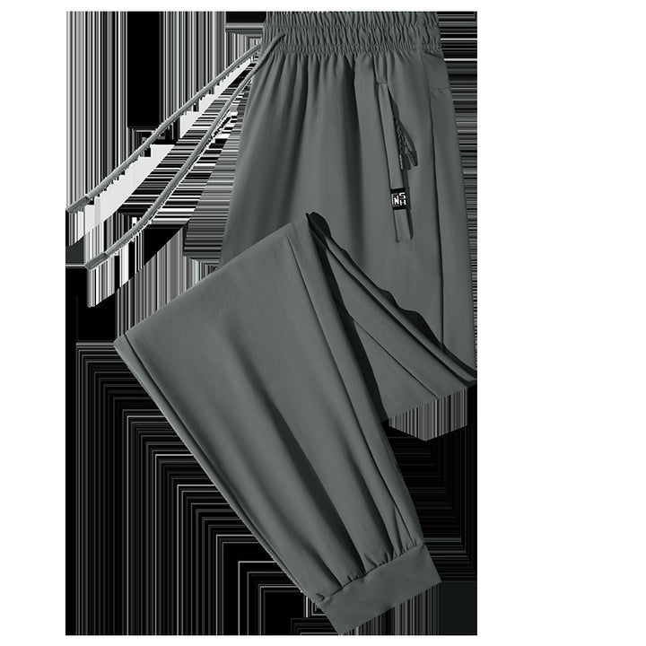 Men's urban performance joggers with elastic drawstring waistband, concealed zipper pocket, and straight leg Mune Fashion