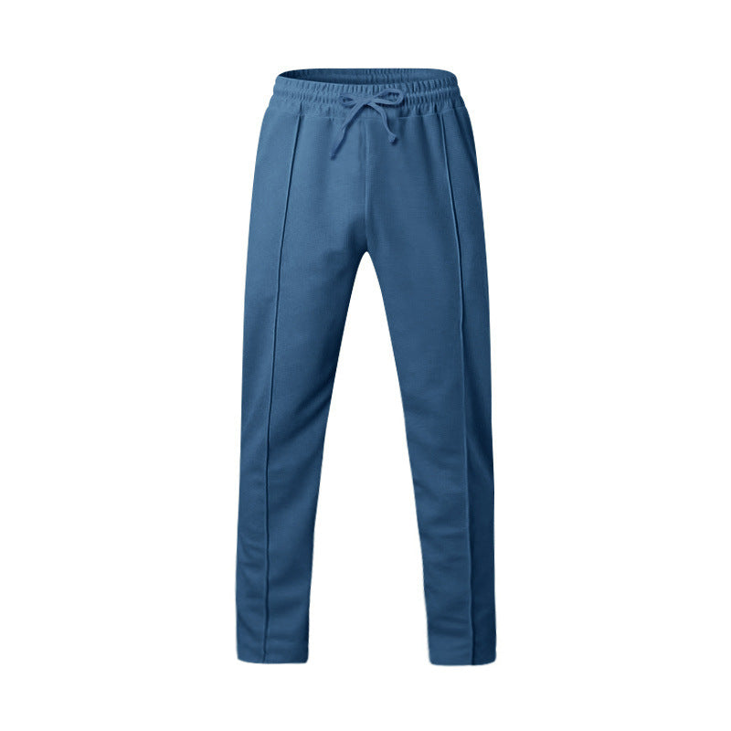 Men's narrow-cut joggers with drawstring and decorative crease Mune Fashion