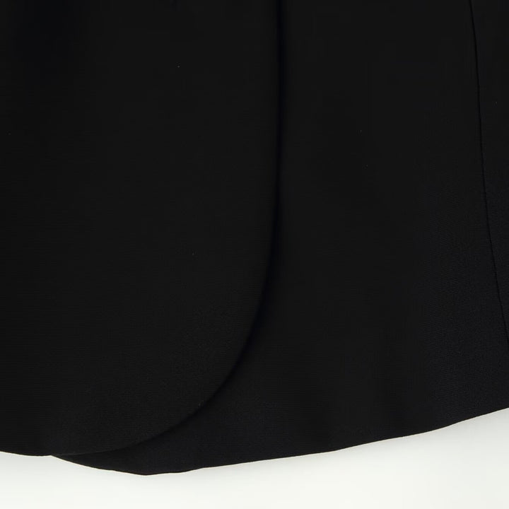 Women's Minimalistic Short Jacket with Asymmetrical Placket and Round Neckline Mune Fashion