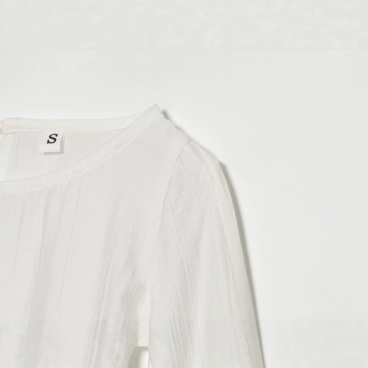 Women Oversize Blouse with Balloon Sleeves and Cuffs Mune Fashion