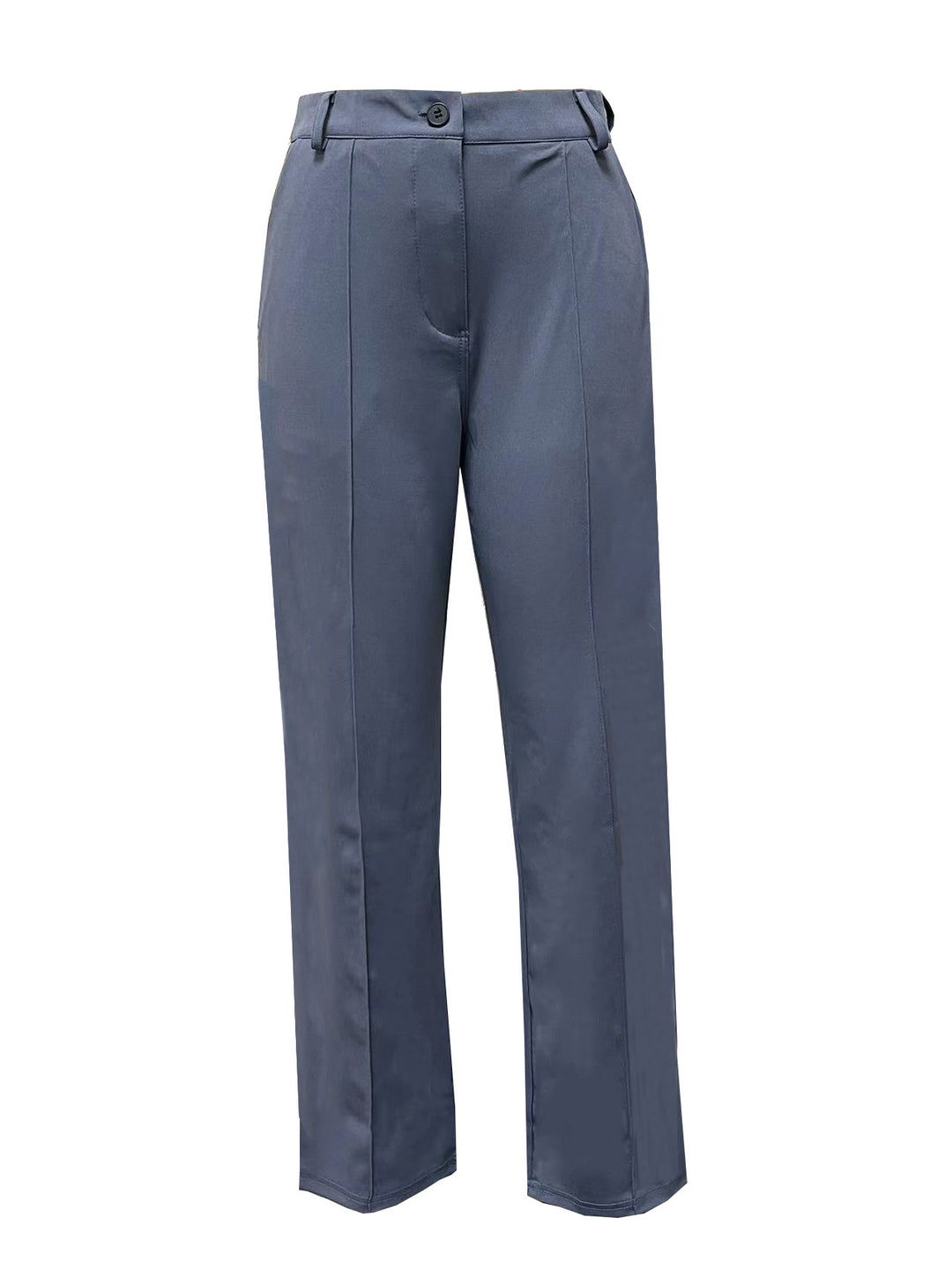 Women high-waisted straight-cut suit trousers with crease Mune Fashion