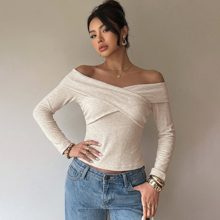 Women Elegant Cropped Shirt Mune Fashion