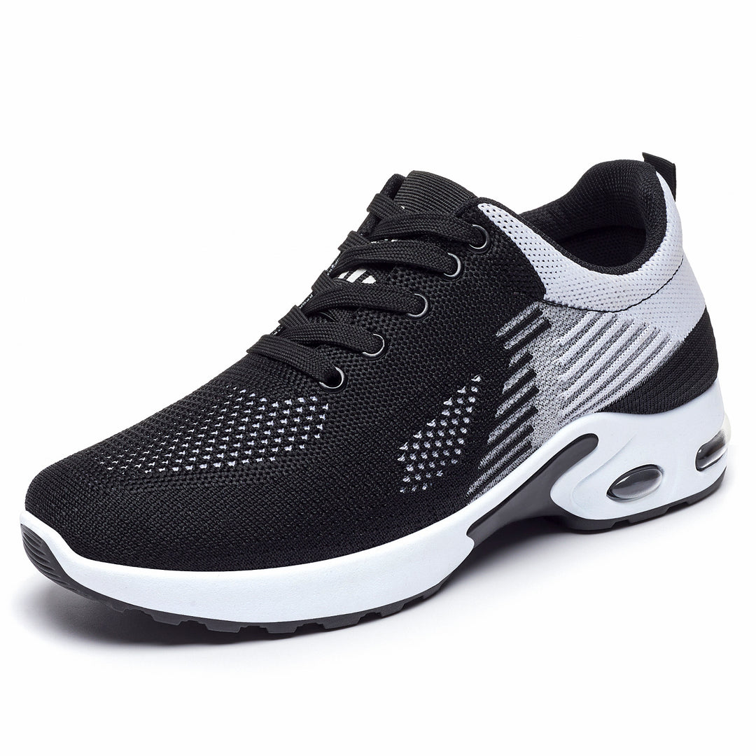 Women's breathable knit sneakers with air-cushioned sole and padded ankle closure Mune Fashion