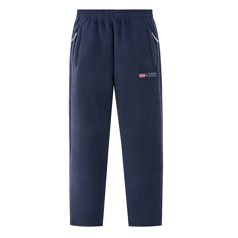 Women Comfortable Thermo-Fleece Jogging Pants with Elastic Waistband and Zipper Pockets Mune Fashion