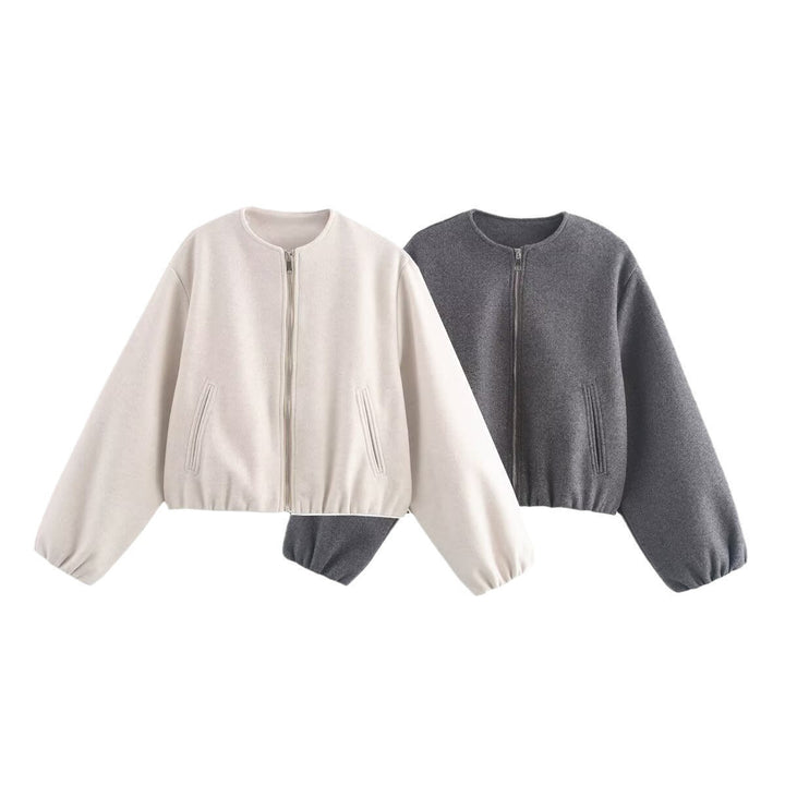 Women's comfortable and stylish bomber jacket with high collar and side pockets Mune
