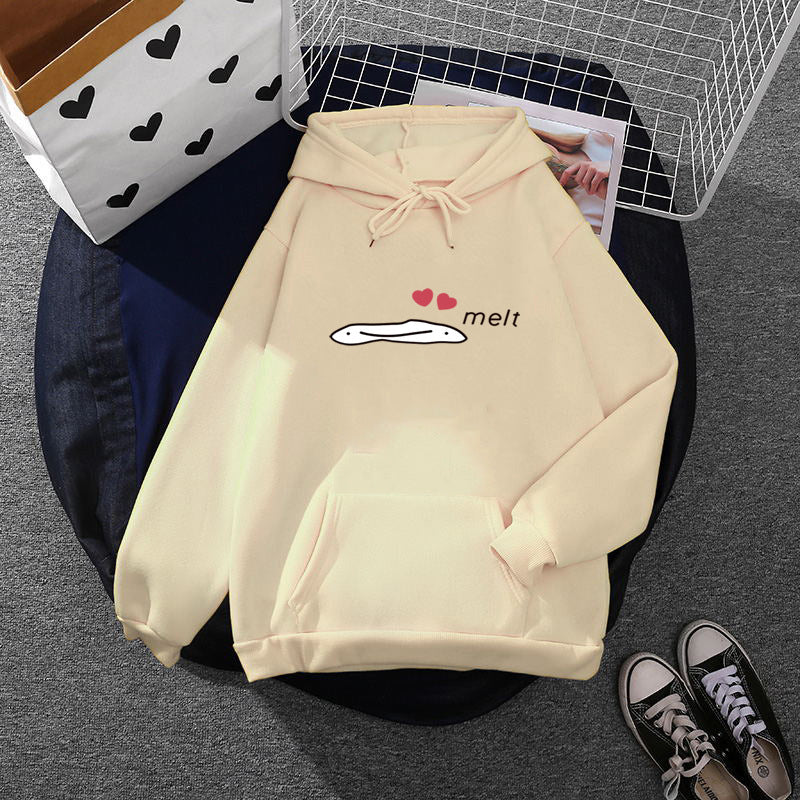Women’s hoodie with minimalist graphic, loose oversized fit and kangaroo pocket Mune Fashion