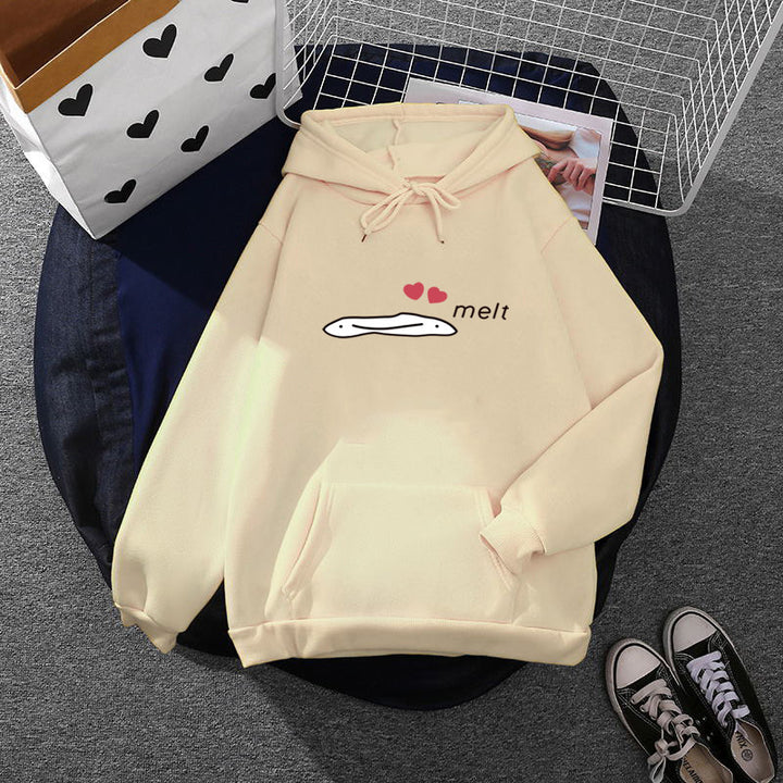 Women’s hoodie with minimalist graphic, loose oversized fit and kangaroo pocket Mune Fashion