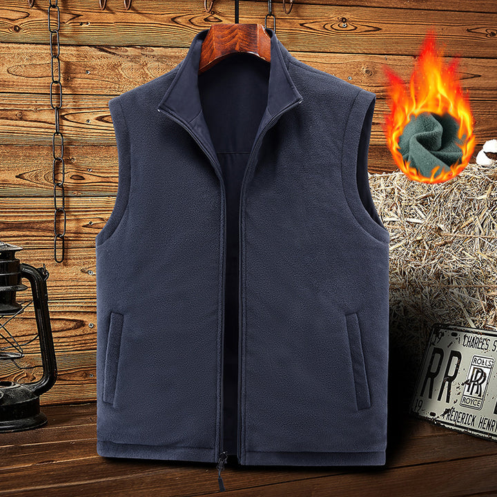 Men's functional vest in urban utility style with organizer pockets and stand-up collar Mune Fashion