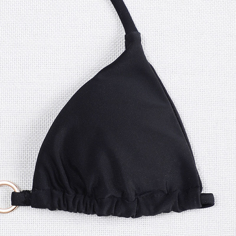 Women's Triangle Bikini with Charming Ring Detail Mune Fashion