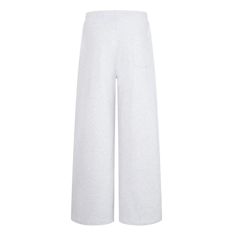 Women's Extra Wide Cotton Palazzo Sweatpants with High Comfort Waistband, Drawstring and Straight Leg Mune Fashion