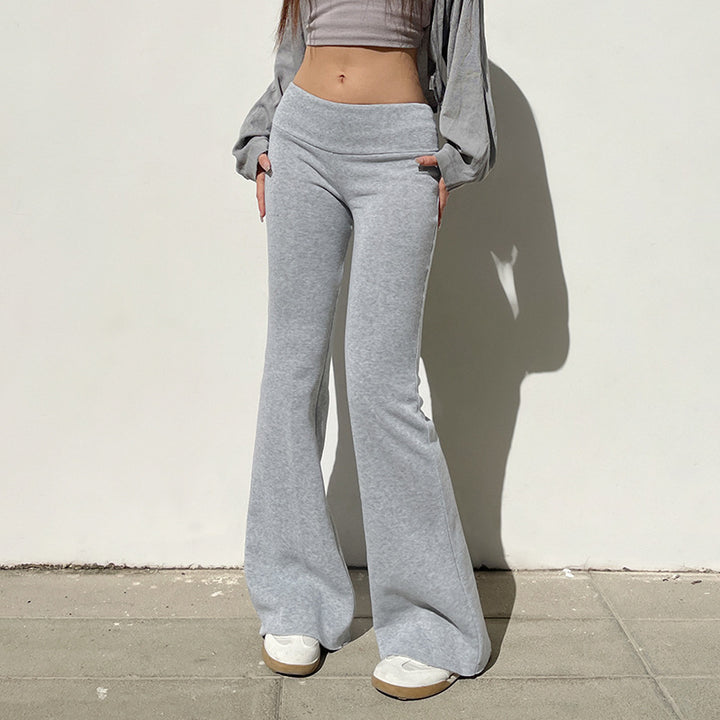 Women's soft high-waist yoga flared pants with a flared leg and stretch waistband Mune Fashion