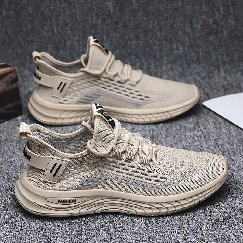 Men's lightweight knitted sneakers with padded comfort sole and breathable mesh Mune Fashion