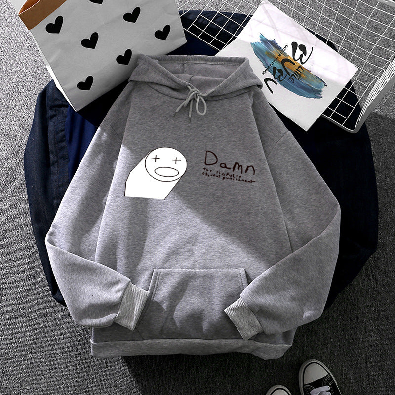 Women’s hoodie with minimalist graphic, loose oversized fit and kangaroo pocket Mune Fashion