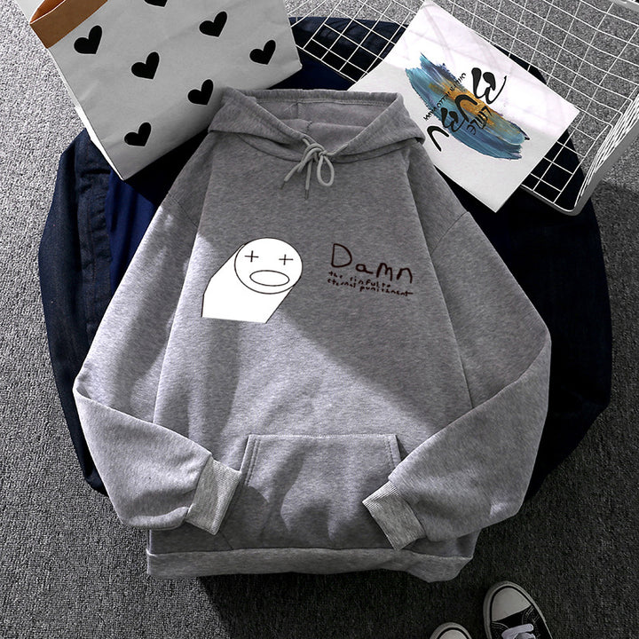 Women’s hoodie with minimalist graphic, loose oversized fit and kangaroo pocket Mune Fashion