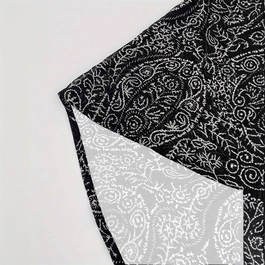 Women's Lightweight Open Kimono Cardigan with Paisley Print Mune Fashion
