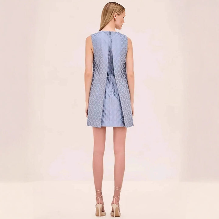 Women nan Jacquard two-piece with sleeveless long vest and fitted bustier mini dress Mune Fashion