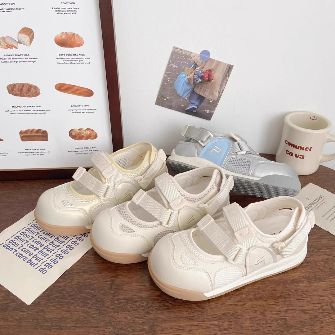 Ladies Comfortable Sneakers with Non-Slip Velcro Fastening and Breathable Upper Material Mune Fashion