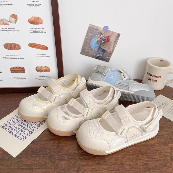 Ladies Comfortable Sneakers with Non-Slip Velcro Fastening and Breathable Upper Material Mune Fashion