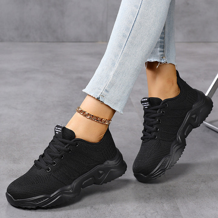 Women's urban knitted sneakers with elastic shaft, robust tread sole, and cushioned comfort footbed Mune Fashion