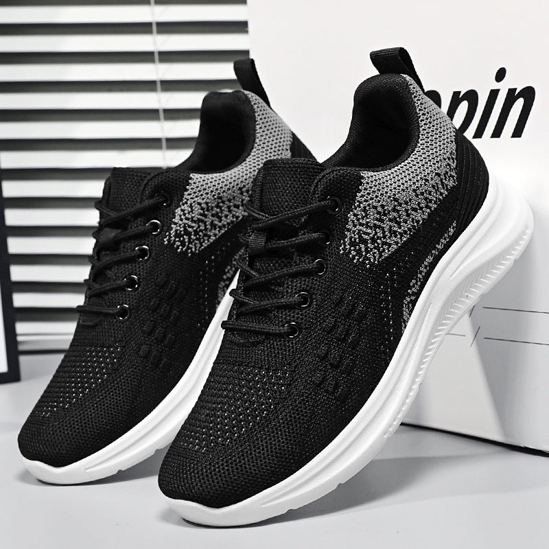 Ladies nan breathable knitted walking sneakers with sock-like shaft, padded heel support and flexible lightweight sole Mune Fashion