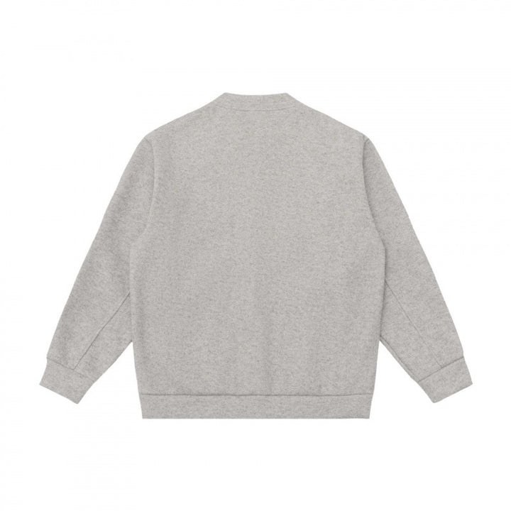 Unisex Casual Button Jacket made of Sweat Fabric with Stand-up Collar, Ribbed Cuffs and Side Pockets Mune Fashion