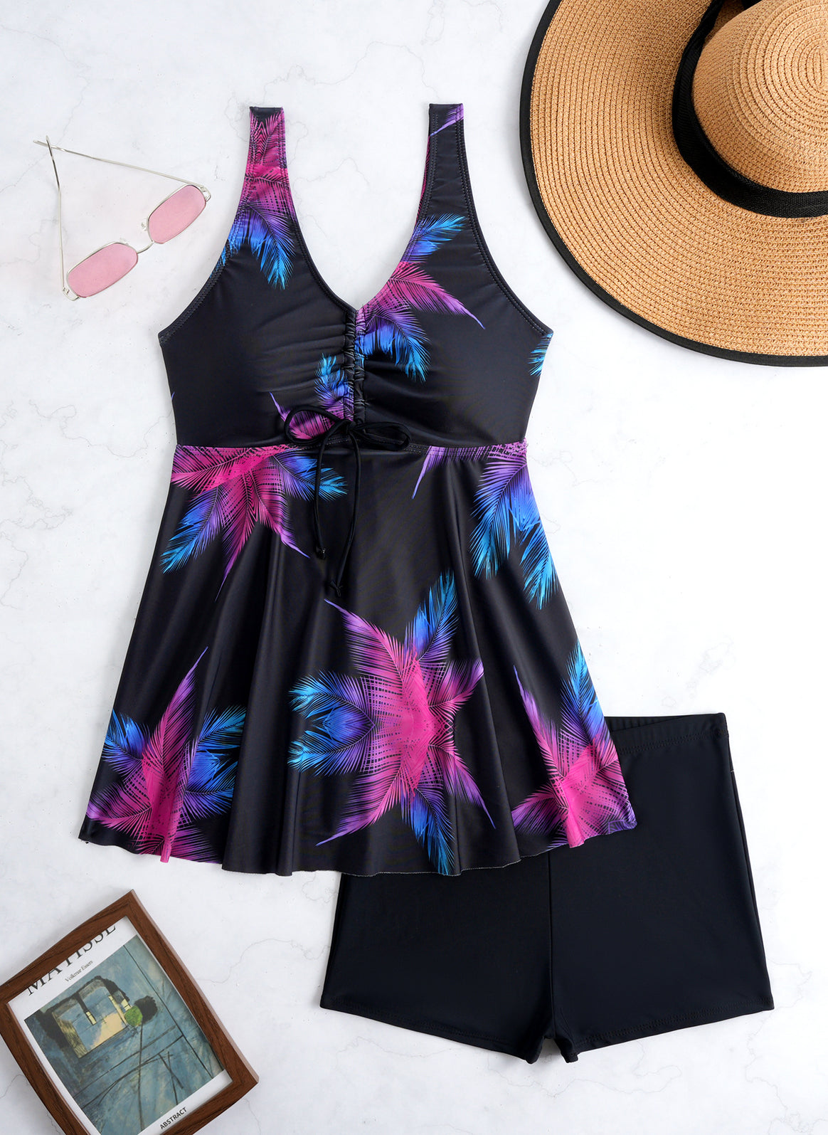 Women's swimsuit with elegant wrap design and figure-hugging skirt Mune Fashion