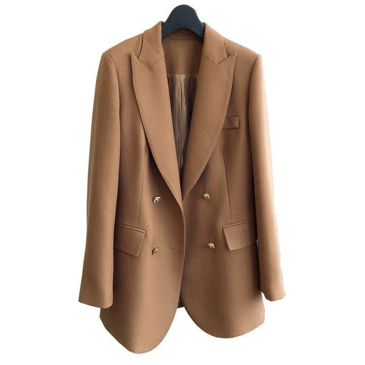Women's blazer in double-breasted with fitted design and decorative buttons Mune Fashion