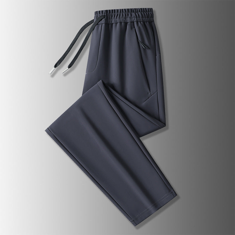 Men's joggers with elastic comfort waistband, zippered pockets, and straight cut Mune Fashion