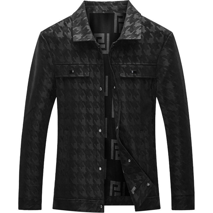 Men's fashion jacket with check pattern Mune Fashion