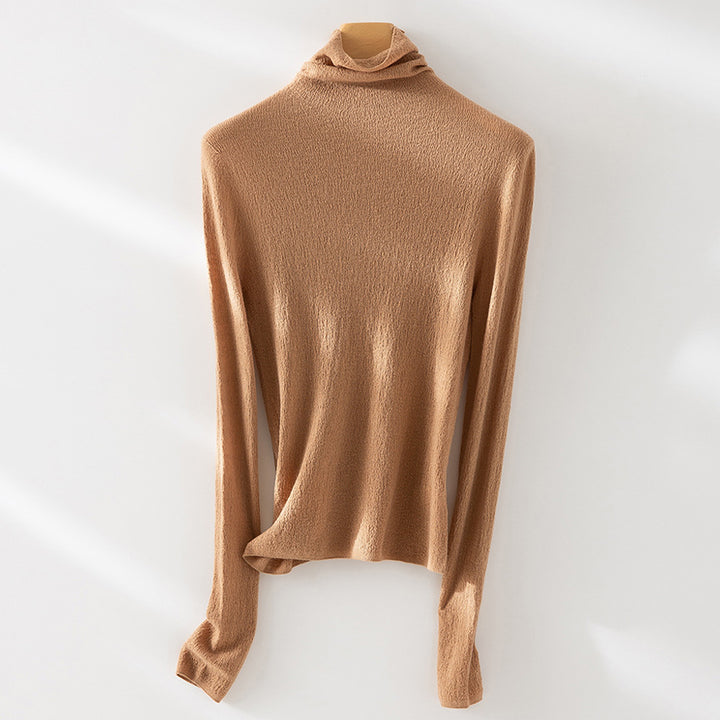 Women Fine ultra-light turtleneck sweater made of stretch fine knit Mune Fashion