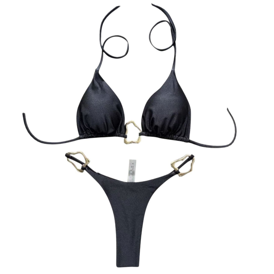 Women's Triangle Bikini with Luxurious Accents Mune Fashion