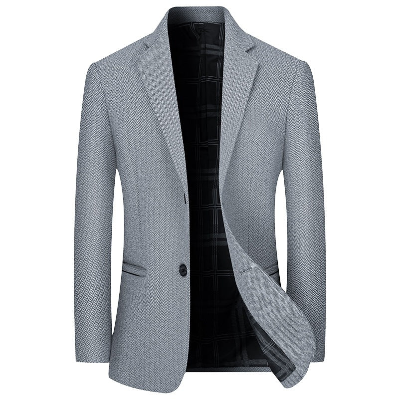 Men's Houndstooth Blazer in Slim Fit with Half-Lined Interior Mune Fashion