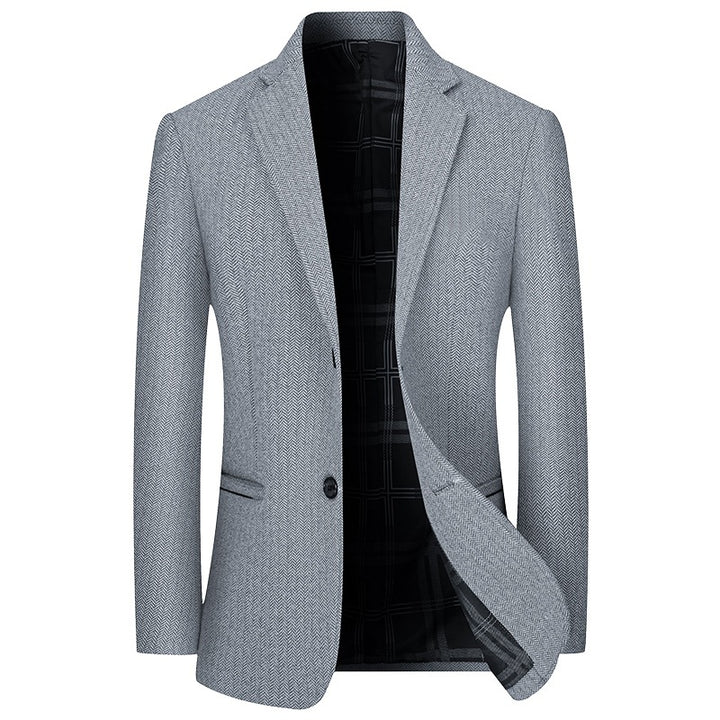 Men's Houndstooth Blazer in Slim Fit with Half-Lined Interior Mune Fashion