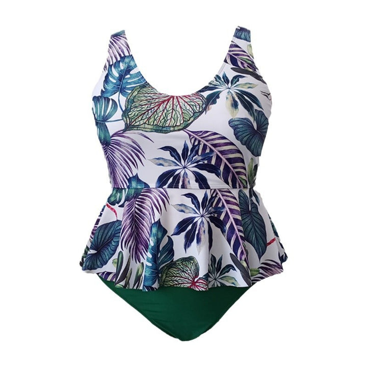 Ladies Peplum Swim Top with High Waist Mune Fashion