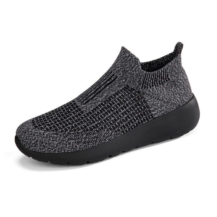 Unisex nan seamless sock sneaker with breathable three-dimensional knitted construction and shock-absorbing flex sole Mune Fashion