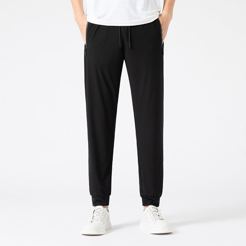 Men's Lightweight Sports Pants with Elastic Waistband and Practical Zip Pockets Mune Fashion