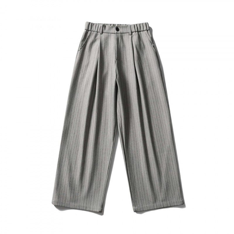 Ladies wide pleat trousers with high waistband, shortened culotte silhouette and elastic back Mune Fashion