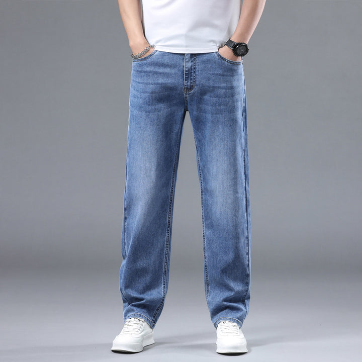 Men's Extra Wide Denim Baggy Jeans with Straight Leg & Soft Washes Mune Fashion
