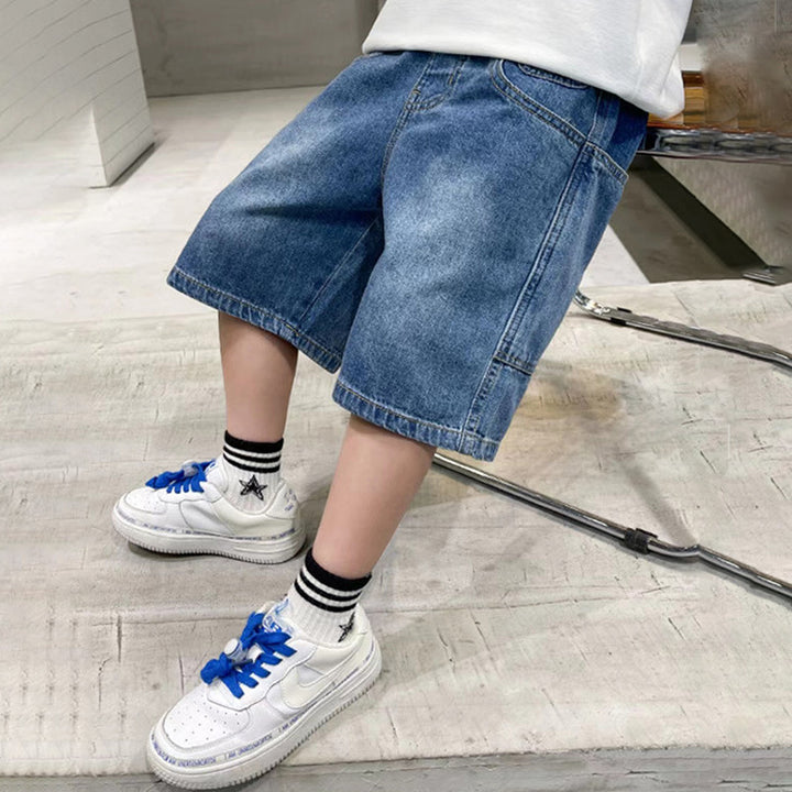 Boys casual denim shorts with practical pockets Mune Fashion 1784086487