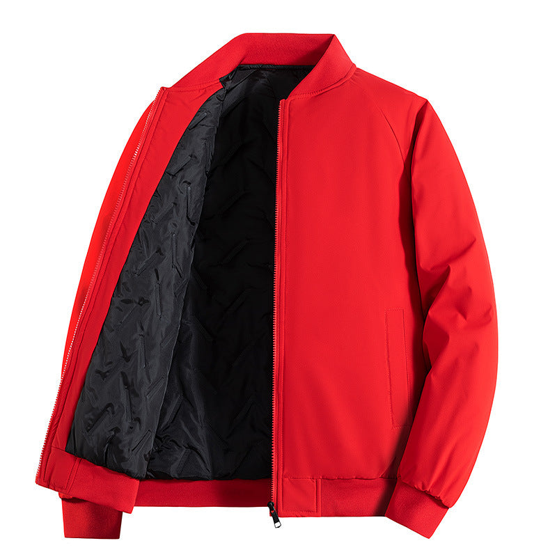 Men's Minimalist Tech Bomber Jacket with Thermally Insulated Quilted Lining and Concealed Zipper Mune Fashion