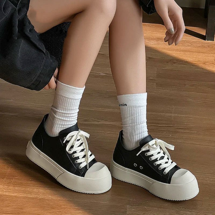 Women's Sporty Sneakers with Unique Platform Sole Mune Fashion