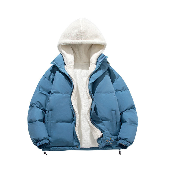 Women's Padded Hoodie Jacket with Soft Fleece Lining Mune Fashion