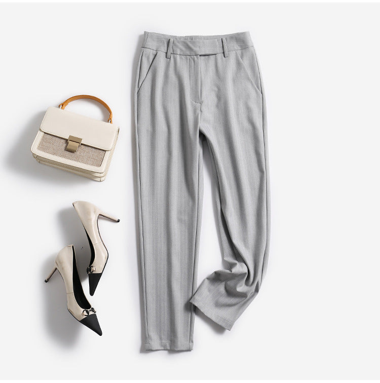 Women Elegant and Comfortable High-Waisted Suit Pants Drune