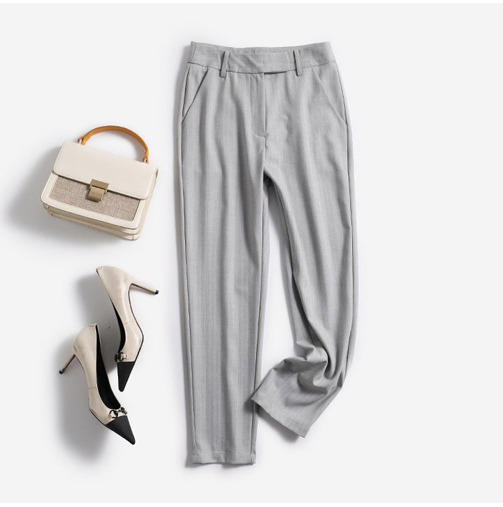 Women Elegant and Comfortable High-Waisted Suit Pants Drune