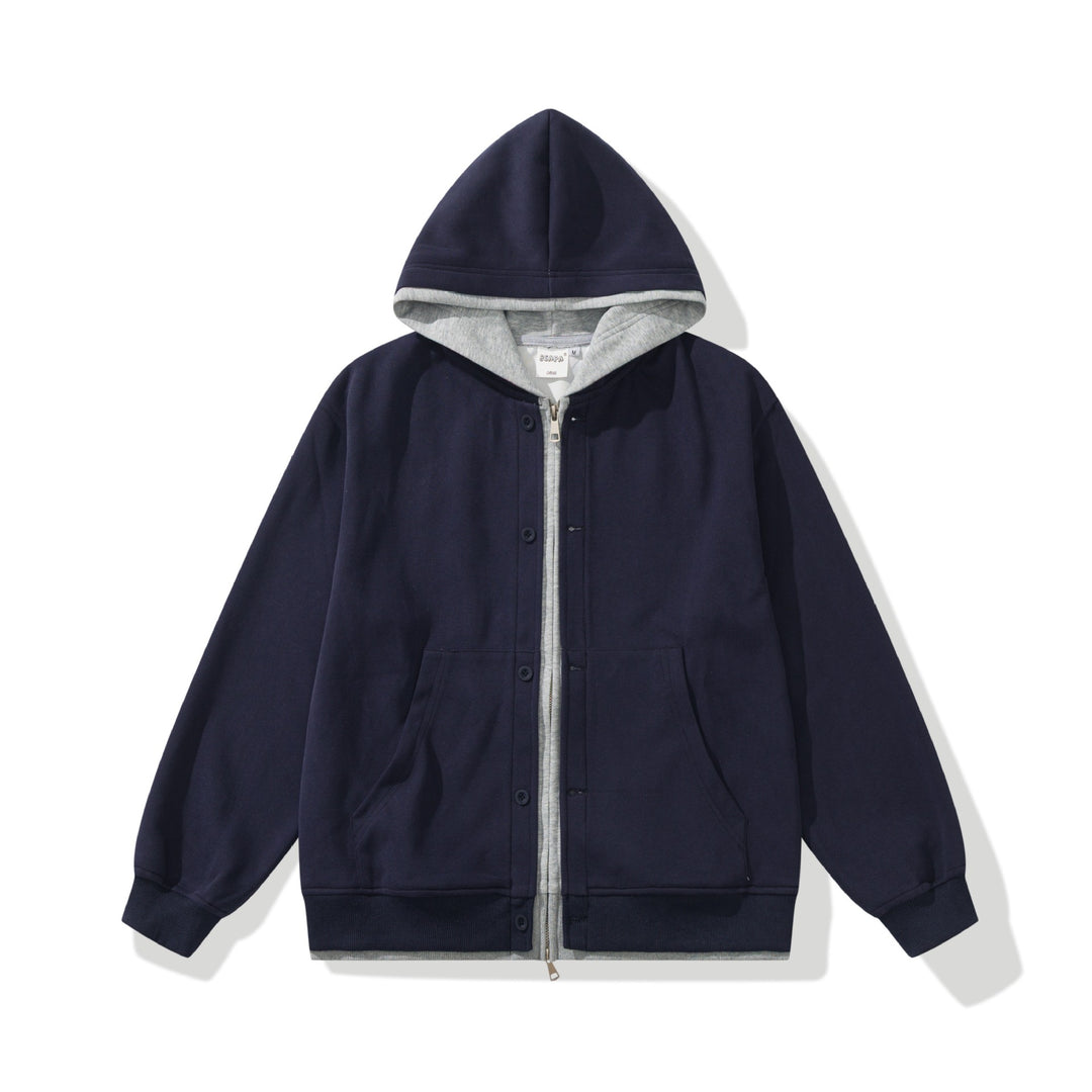 Unisex Boxy-Hooded Zip Jacket made of French Terry Mune Fashion