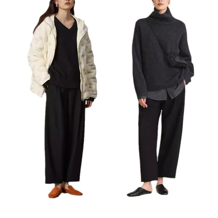 Ladies Elegant and Loose Palazzo Pants Drune