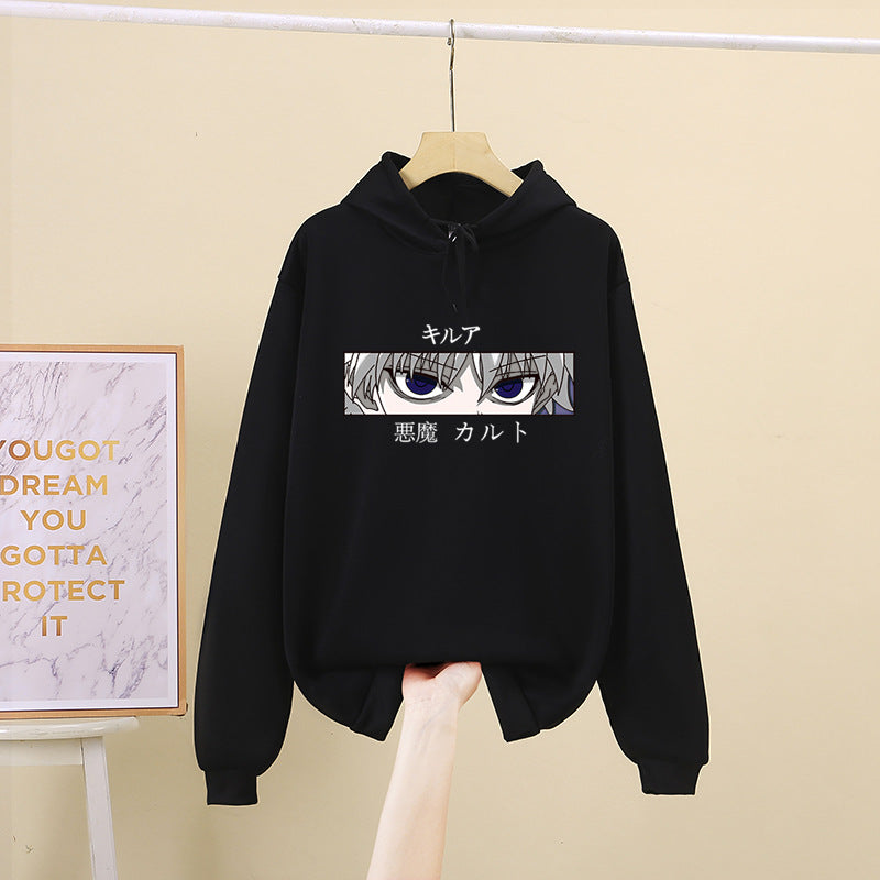 Unisex oversized hoodie with anime eye print and soft cotton blend Mune Fashion